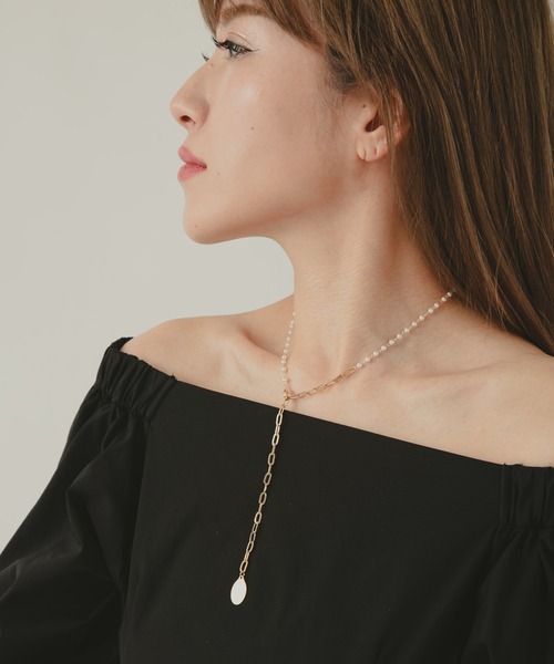 COLOR TOKYO ACCESSORIES(カラートウキョウアクセサリー)の「パール+チェーンコインロザリオネックレス(ネックレス・レディース・Silver/GOLD ・FREE)」の5枚目の写真