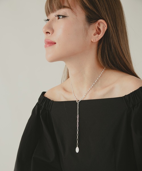 COLOR TOKYO ACCESSORIES(カラートウキョウアクセサリー)の「パール+チェーンコインロザリオネックレス(ネックレス・レディース・Silver/GOLD ・FREE)」の6枚目の写真