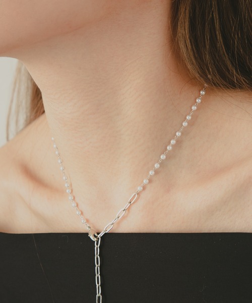 COLOR TOKYO ACCESSORIES(カラートウキョウアクセサリー)の「パール+チェーンコインロザリオネックレス(ネックレス・レディース・Silver/GOLD ・FREE)」の8枚目の写真