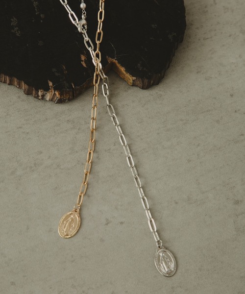 COLOR TOKYO ACCESSORIES(カラートウキョウアクセサリー)の「パール+チェーンコインロザリオネックレス(ネックレス・レディース・Silver/GOLD ・FREE)」の16枚目の写真