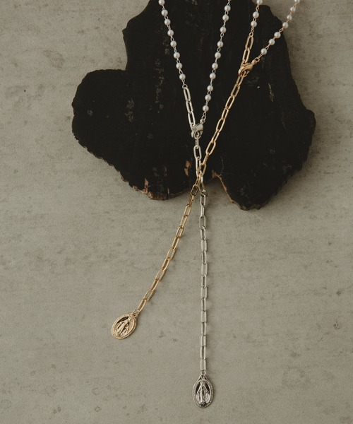 COLOR TOKYO ACCESSORIES(カラートウキョウアクセサリー)の「パール+チェーンコインロザリオネックレス(ネックレス・レディース・Silver/GOLD ・FREE)」の17枚目の写真