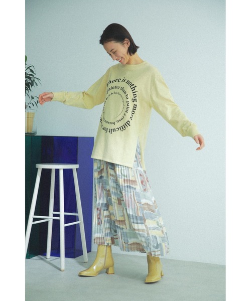 CREOLME(クレオルム)の「(CREOLME)Henri MatisseロングTシャツ(Tシャツ/カットソー・レディース・イエロー/ホワイト系その他2/グリーン/ホワイト系その他・ONE SIZE)」の13枚目の写真