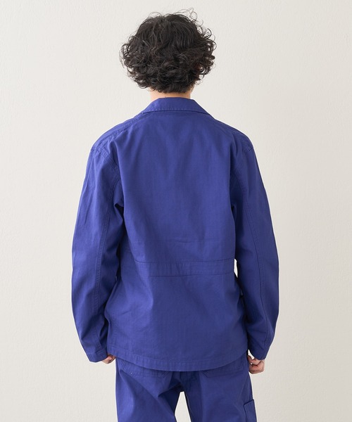 GEVACO（ゲバコ）の「【なにわ男子 大橋和也さん着用】【GEVACO / ゲバコ】ヘリンボンユーロワークジャケット（カバーオール・メンズ・ベージュ/ブルー・S/M/L）」の5枚目の写真