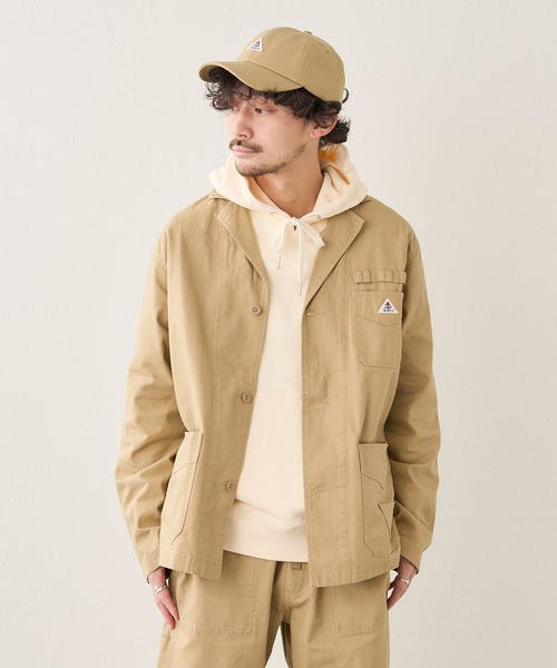 GEVACO（ゲバコ）の「【なにわ男子 大橋和也さん着用】【GEVACO / ゲバコ】ヘリンボンユーロワークジャケット（カバーオール・メンズ・ベージュ/ブルー・S/M/L）」の9枚目の写真