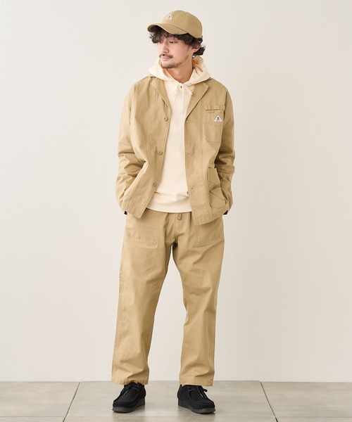 GEVACO（ゲバコ）の「【なにわ男子 大橋和也さん着用】【GEVACO / ゲバコ】ヘリンボンユーロワークジャケット（カバーオール・メンズ・ベージュ/ブルー・S/M/L）」の12枚目の写真