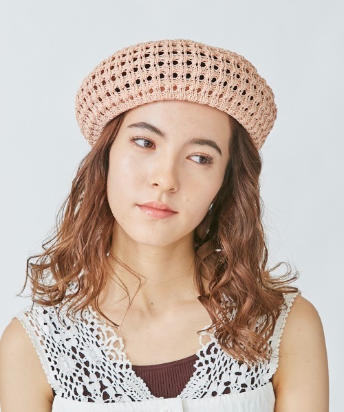 kaorinomori（カオリノモリ）の「カオリノモリ　コルベールベレー（ハンチング/ベレー帽・レディース・ホワイト/ブラック/ブラウン/ライトオレンジ系/グリーン・M/57.5cm）」の5枚目の写真