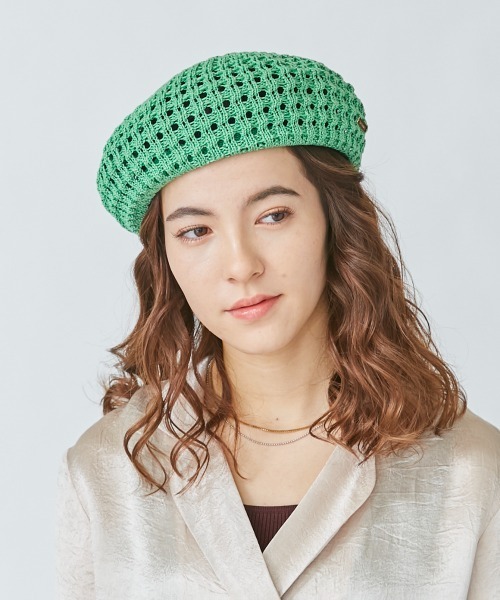 kaorinomori（カオリノモリ）の「カオリノモリ　コルベールベレー（ハンチング/ベレー帽・レディース・ホワイト/ブラック/ブラウン/ライトオレンジ系/グリーン・M/57.5cm）」の19枚目の写真