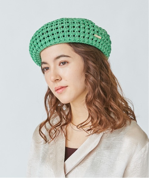 kaorinomori（カオリノモリ）の「カオリノモリ　コルベールベレー（ハンチング/ベレー帽・レディース・ホワイト/ブラック/ブラウン/ライトオレンジ系/グリーン・M/57.5cm）」の20枚目の写真