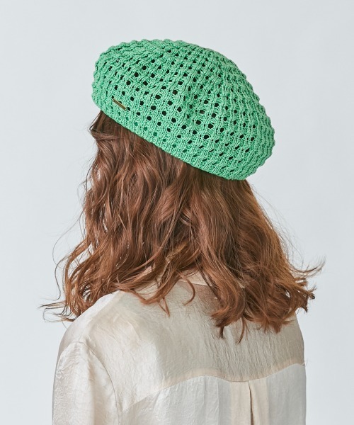 kaorinomori（カオリノモリ）の「カオリノモリ　コルベールベレー（ハンチング/ベレー帽・レディース・ホワイト/ブラック/ブラウン/ライトオレンジ系/グリーン・M/57.5cm）」の21枚目の写真