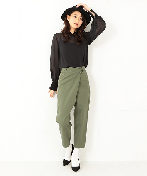 Ray BEAMS（レイビームス）の「RBS / アシンメトリーパンツ（その他パンツ・レディース・ベージュ/オリーブ/ネイビー・0/1）」の5枚目の写真