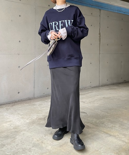 DouDou（ドゥドゥ）の「袖異素材フリルプルオーバー（Tシャツ/カットソー・レディース・オフホワイト/ライトグレー/ブラック・FREE）」の7枚目の写真