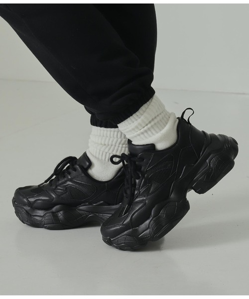 ANAP（アナップ）の「ダッドシューズ（スニーカー・レディース・ブラック/ホワイト/ベージュ・L/M/S）」の3枚目の写真