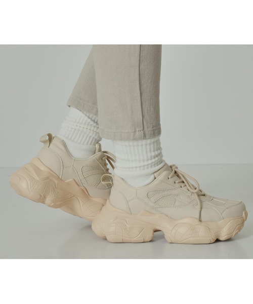 ANAP（アナップ）の「ダッドシューズ（スニーカー・レディース・ブラック/ホワイト/ベージュ・L/M/S）」の5枚目の写真