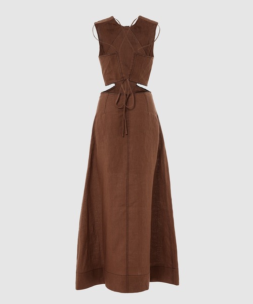 GANNI（ガニー）の「Hemp（ワンピース・レディース・ブラウン・36/34）」の2枚目の写真