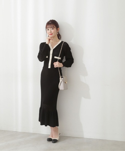 PROPORTION BODY DRESSING(プロポーションボディドレッシング)の「<E>バイカラーアイレットニットアップ / 1212147300(ワンピース・レディース・ブラック/イエロー系その他・SMALL/MEDIUM)」の15枚目の写真