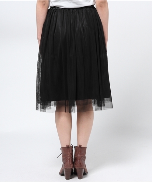 CIAOPANIC（チャオパニック）の「【Ciaopanic】チュールスカート（スカート・レディース・ホワイト/ブラック・FREE）」の5枚目の写真