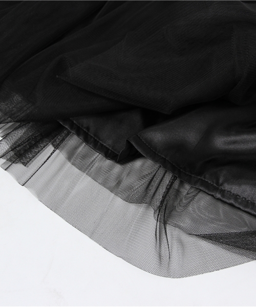 CIAOPANIC（チャオパニック）の「【Ciaopanic】チュールスカート（スカート・レディース・ホワイト/ブラック・FREE）」の9枚目の写真