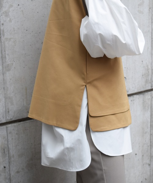 Marient（マリエント）の「ダブルヘムカラーレスジレ（ベスト・レディース・ブラック/ベージュ・FREE）」の7枚目の写真