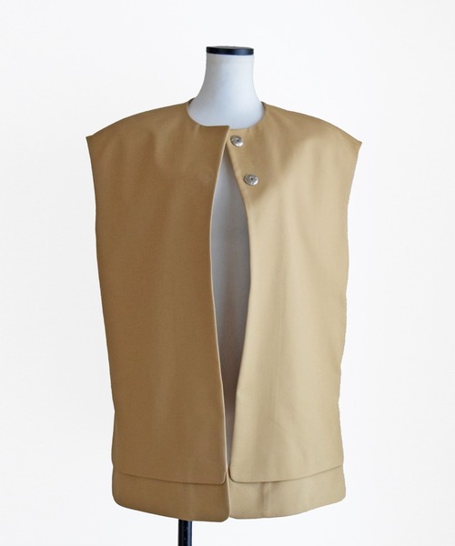 Marient（マリエント）の「ダブルヘムカラーレスジレ（ベスト・レディース・ブラック/ベージュ・FREE）」の14枚目の写真