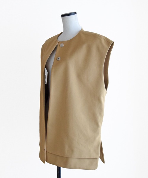 Marient（マリエント）の「ダブルヘムカラーレスジレ（ベスト・レディース・ブラック/ベージュ・FREE）」の15枚目の写真