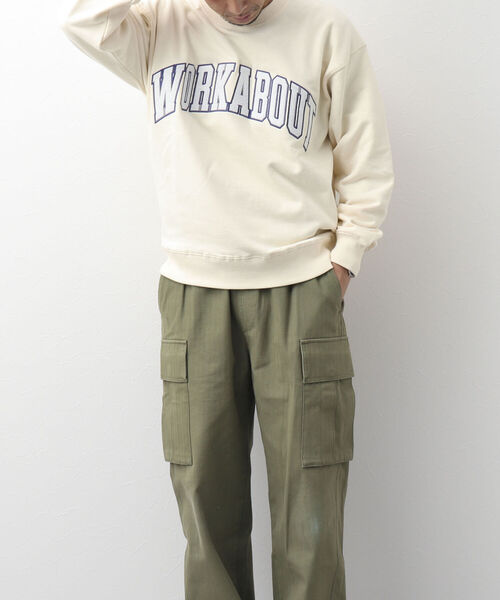 NOLLEY'S goodman（ノーリーズグッドマン）の「【WORK ABOUT/ワークアバウト】 COLLEGE SWEAT カレッジスウェット カレッジロゴ（スウェット・メンズ・ライトグレー/ダークグリーン/オフホワイト・MEDIUM/LARGE）」の15枚目の写真