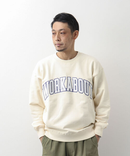 NOLLEY'S goodman（ノーリーズグッドマン）の「【WORK ABOUT/ワークアバウト】 COLLEGE SWEAT カレッジスウェット カレッジロゴ（スウェット・メンズ・ライトグレー/ダークグリーン/オフホワイト・MEDIUM/LARGE）」の14枚目の写真