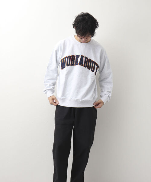 NOLLEY'S goodman（ノーリーズグッドマン）の「【WORK ABOUT/ワークアバウト】 COLLEGE SWEAT カレッジスウェット カレッジロゴ（スウェット・メンズ・ライトグレー/ダークグリーン/オフホワイト・MEDIUM/LARGE）」の12枚目の写真
