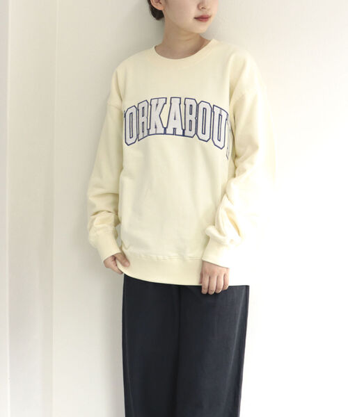 NOLLEY'S goodman（ノーリーズグッドマン）の「【WORK ABOUT/ワークアバウト】 COLLEGE SWEAT カレッジスウェット カレッジロゴ（スウェット・メンズ・ライトグレー/ダークグリーン/オフホワイト・MEDIUM/LARGE）」の18枚目の写真