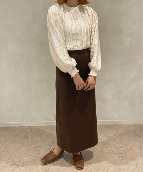 apres jour clair(アプレジュールクレア)の「【apres jour clair】プリーツブラウス【ZOZOTOWN限定アイテム】(シャツ/ブラウス・レディース・ブラウン系その他/ピンクベージュ/アイボリー・フリー/X-LARGE)」の18枚目の写真