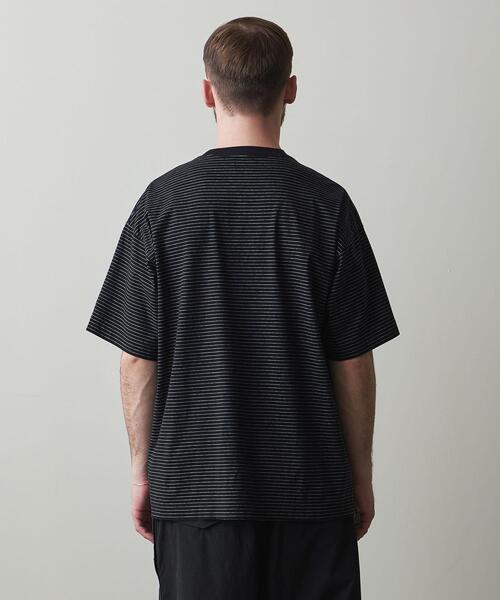 Steven Alan（スティーブンアラン）の「＜Steven Alan＞ SIRO BORDER SHORT SLEEVE TEE-LOOSE/Tシャツ（Tシャツ/カットソー・メンズ・ホワイト/ネイビー・S/M/L/XL）」の3枚目の写真