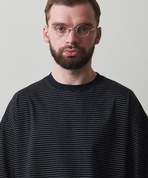 Steven Alan（スティーブンアラン）の「＜Steven Alan＞ SIRO BORDER SHORT SLEEVE TEE-LOOSE/Tシャツ（Tシャツ/カットソー・メンズ・ホワイト/ネイビー・S/M/L/XL）」の15枚目の写真