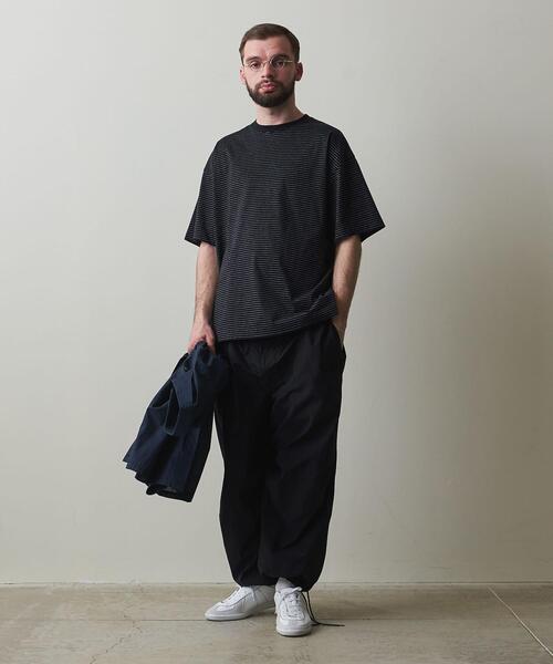 Steven Alan（スティーブンアラン）の「＜Steven Alan＞ SIRO BORDER SHORT SLEEVE TEE-LOOSE/Tシャツ（Tシャツ/カットソー・メンズ・ホワイト/ネイビー・S/M/L/XL）」の4枚目の写真