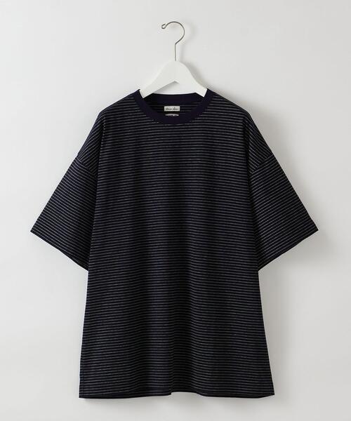 Steven Alan（スティーブンアラン）の「＜Steven Alan＞ SIRO BORDER SHORT SLEEVE TEE-LOOSE/Tシャツ（Tシャツ/カットソー・メンズ・ホワイト/ネイビー・S/M/L/XL）」の11枚目の写真