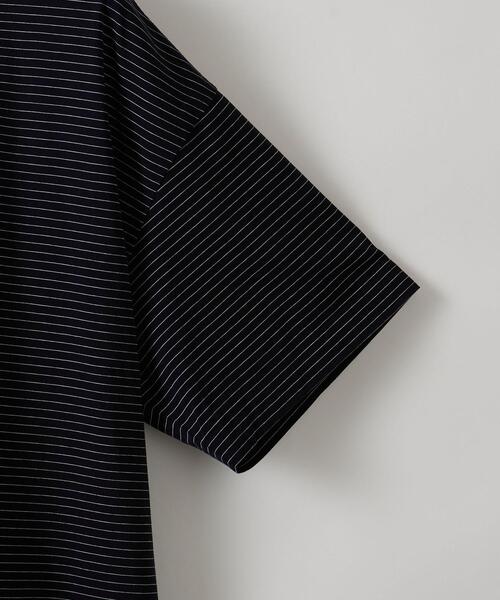 Steven Alan（スティーブンアラン）の「＜Steven Alan＞ SIRO BORDER SHORT SLEEVE TEE-LOOSE/Tシャツ（Tシャツ/カットソー・メンズ・ホワイト/ネイビー・S/M/L/XL）」の8枚目の写真