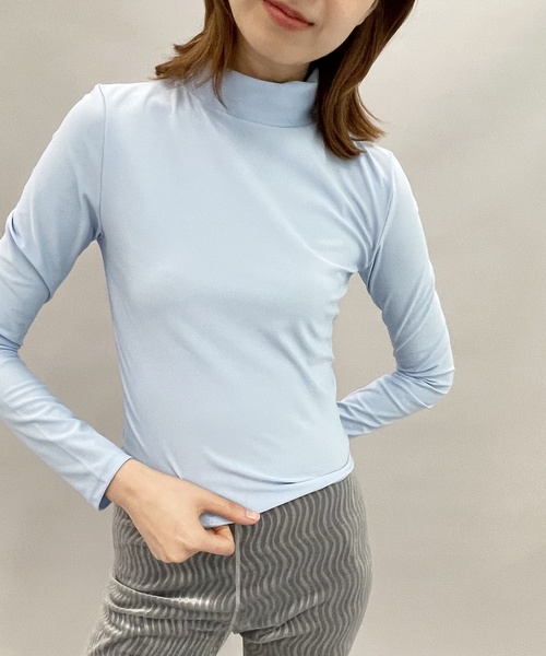 EDIT. FOR LULU（エディットフォールル）の「ストレッチジャージー ハイネックトップ（Tシャツ/カットソー・レディース・ピンク/イエロー/ブルー系その他・FREE）」の4枚目の写真