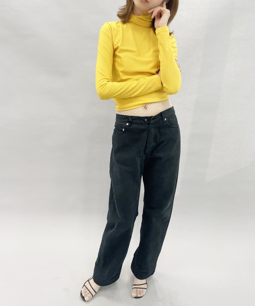 EDIT. FOR LULU（エディットフォールル）の「ストレッチジャージー ハイネックトップ（Tシャツ/カットソー・レディース・ピンク/イエロー/ブルー系その他・FREE）」の9枚目の写真