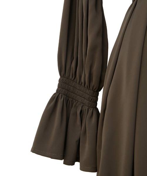 MIELI INVARIANT（ミエリインヴァリアント）の「Candy Sleeve Shirt Dress（ワンピース・レディース・ブラウン/ブラック・FREE）」の12枚目の写真