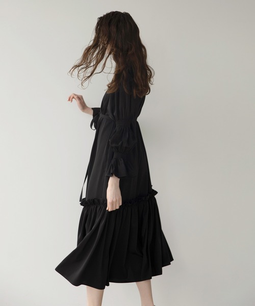 MIELI INVARIANT（ミエリインヴァリアント）の「Candy Sleeve Shirt Dress（ワンピース・レディース・ブラウン/ブラック・FREE）」の10枚目の写真