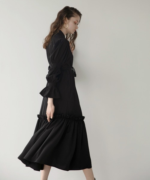 MIELI INVARIANT（ミエリインヴァリアント）の「Candy Sleeve Shirt Dress（ワンピース・レディース・ブラウン/ブラック・FREE）」の18枚目の写真