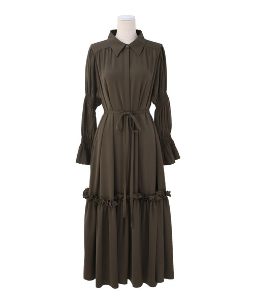 MIELI INVARIANT（ミエリインヴァリアント）の「Candy Sleeve Shirt Dress（ワンピース・レディース・ブラウン/ブラック・FREE）」の19枚目の写真