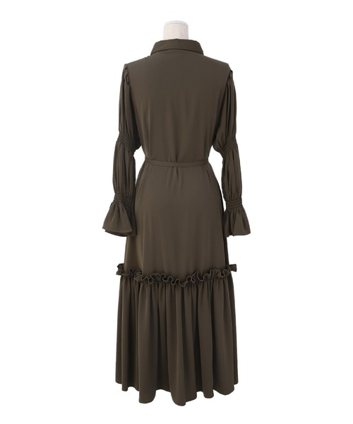 MIELI INVARIANT（ミエリインヴァリアント）の「Candy Sleeve Shirt Dress（ワンピース・レディース・ブラウン/ブラック・FREE）」の8枚目の写真