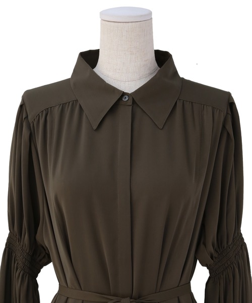 MIELI INVARIANT（ミエリインヴァリアント）の「Candy Sleeve Shirt Dress（ワンピース・レディース・ブラウン/ブラック・FREE）」の16枚目の写真