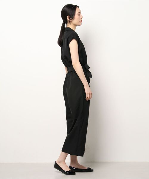 SpRay（スプレイ）の「リネンライクオールインワン（つなぎ/オールインワン・レディース・ブラック/アイボリー/モカ・FREE）」の4枚目の写真