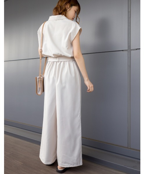 SpRay（スプレイ）の「リネンライクオールインワン（つなぎ/オールインワン・レディース・ブラック/アイボリー/モカ・FREE）」の14枚目の写真