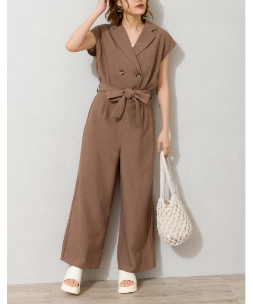 SpRay（スプレイ）の「リネンライクオールインワン（つなぎ/オールインワン・レディース・ブラック/アイボリー/モカ・FREE）」の15枚目の写真