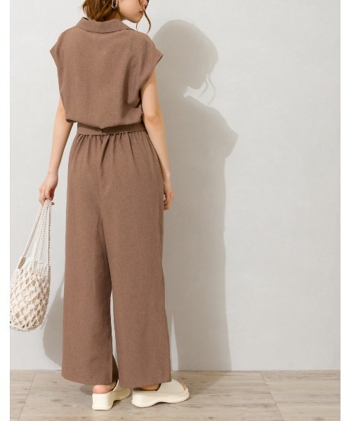 SpRay（スプレイ）の「リネンライクオールインワン（つなぎ/オールインワン・レディース・ブラック/アイボリー/モカ・FREE）」の17枚目の写真