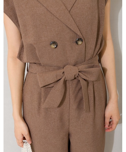 SpRay（スプレイ）の「リネンライクオールインワン（つなぎ/オールインワン・レディース・ブラック/アイボリー/モカ・FREE）」の19枚目の写真