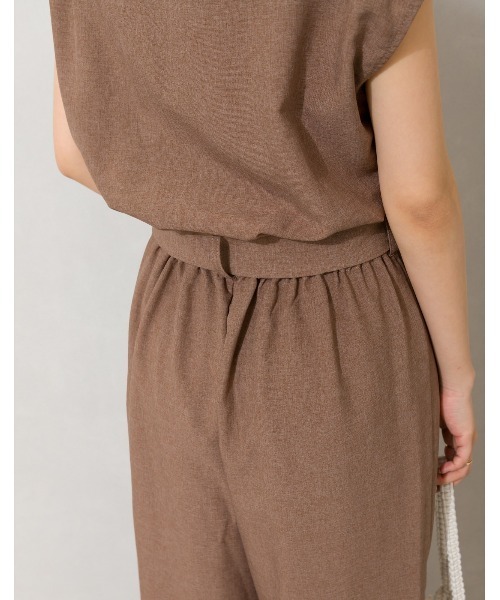 SpRay（スプレイ）の「リネンライクオールインワン（つなぎ/オールインワン・レディース・ブラック/アイボリー/モカ・FREE）」の20枚目の写真