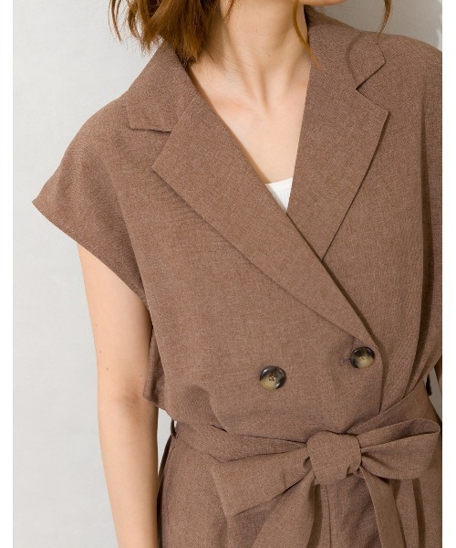 SpRay（スプレイ）の「リネンライクオールインワン（つなぎ/オールインワン・レディース・ブラック/アイボリー/モカ・FREE）」の21枚目の写真