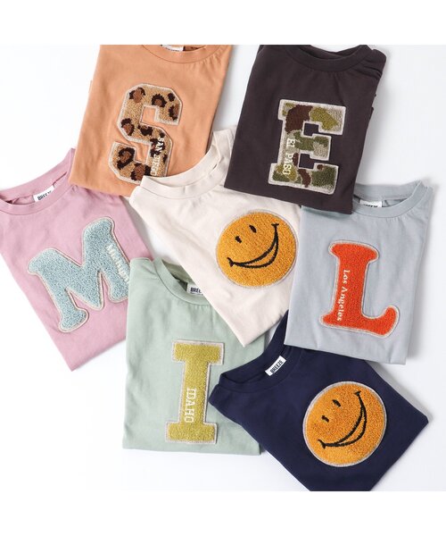 BREEZE（ブリーズ）の「FO SMILE Tシャツ（Tシャツ/カットソー・キッズ・ネイビー/サックスブルー/ピンク/オフホワイト/キャメル/ミント/チャコール・130/110/140/80/120/90/100）」の13枚目の写真